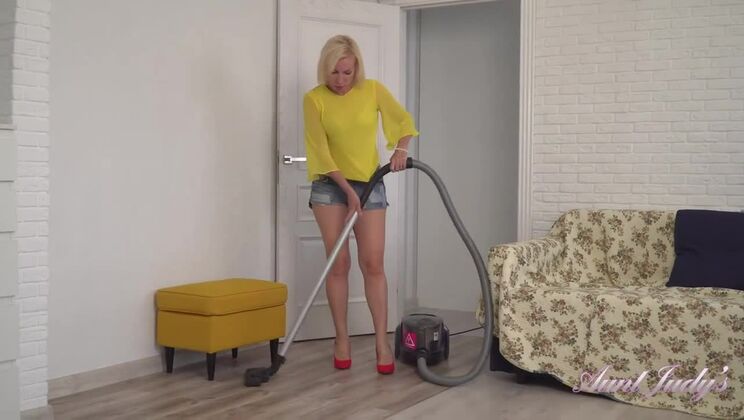 [AuntJudys] - Kate the Naughty Housewife Plays with Her Shaved Pussy - Tiffany Doll - Cathy Heaven