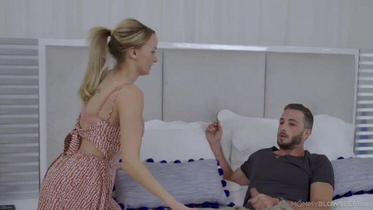 [MommyBlowsBest] - Pristine Edge - Blonde Step-Mom Handjob & Deepthroat - Pristine Edge