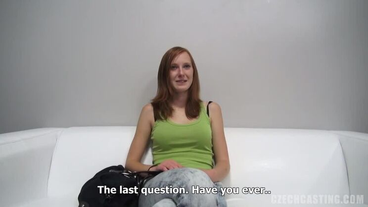 Jarka the Sexy Czech Redhead - Casting Gangbang