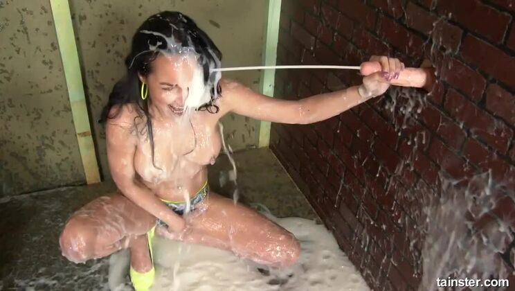 [Tainster] - Francys Belle's Creamy Gloryhole & Toy Fiesta: Big Tits Brunette