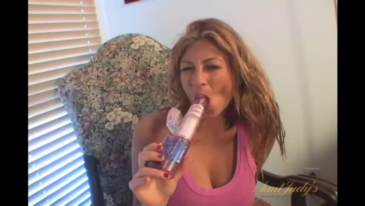 Big Boobs Babe Lucky Goes Wild with a Sex Toy