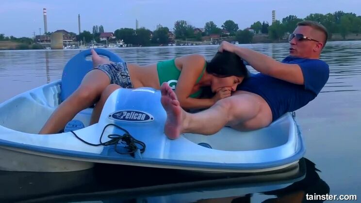Big Cock Gets Handjob Outdoor With Shrima