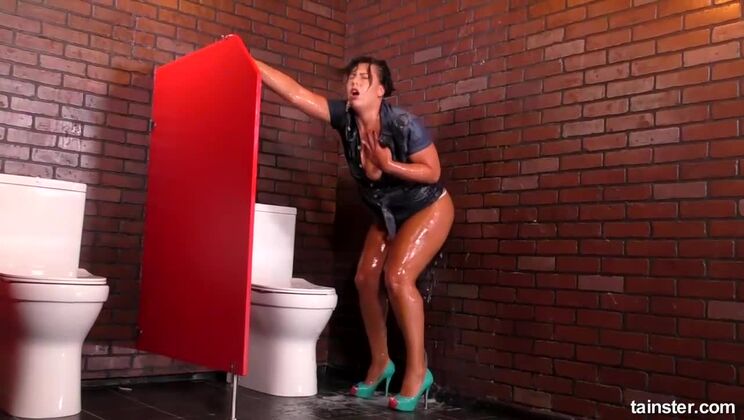 [Tainster] - Cum Overload: Brunette Aisha Bahadur's Wild Dildo Ride