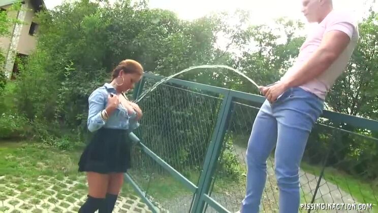 [Tainster] - Piss and Cum on Brunette Bella's Big Tits - Bella Anne