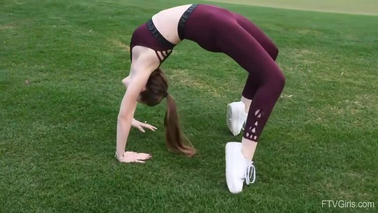 Beautiful Young Woman Plays in Lingerie