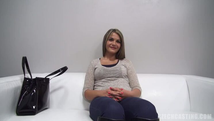 Czech Blonde Entices in Casting