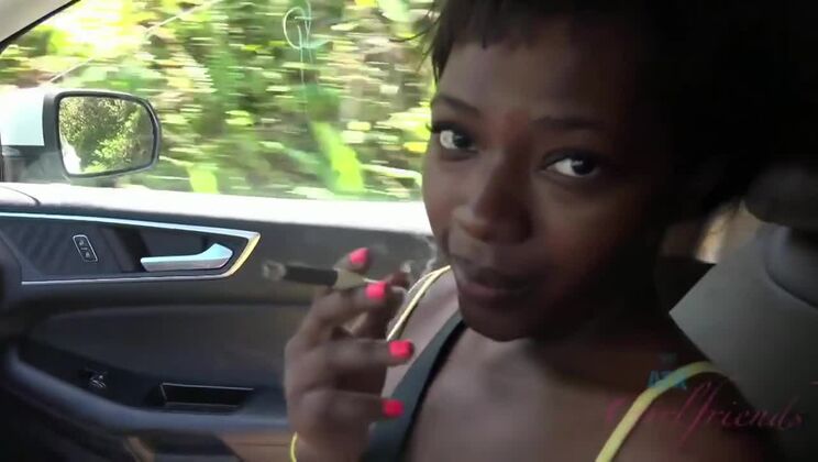 Noemie Bilas loves riding dick outside