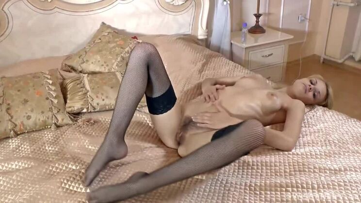 Hairy Kira S Strips for a Lingerie Show