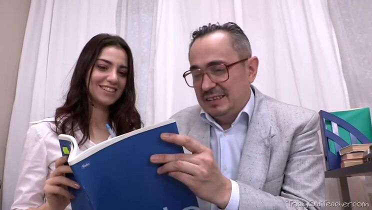 [TrickyOldTeacher] - Brunette Russian Gets Fucked by Tricky Old Teacher