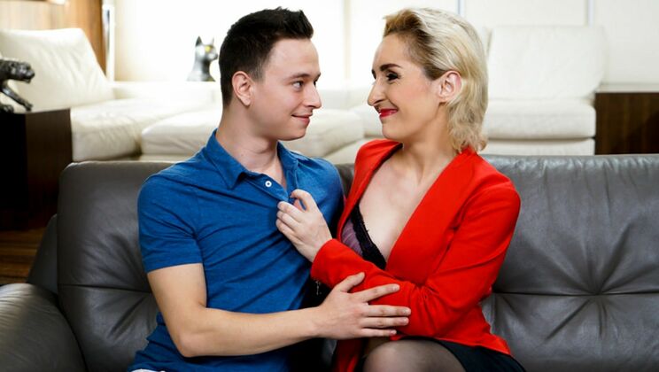 [LustyGrandmas] - Natural Tits Licking Fun