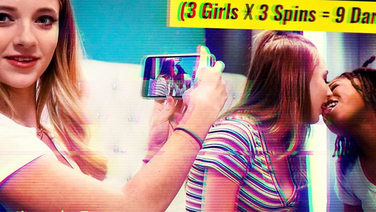 [SexTapeLesbians] - Threesome Titillation: 3 Spins, 9 Dares with Riley, Kyler & Hazel - Riley Star - Kyler Quinn - Hazel Grace