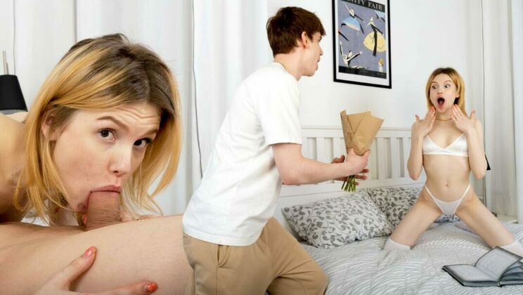 [ClubSweethearts] - Shaved blonde Milka takes deepthroat and swallow - Milka Tight - Christafeer Robien