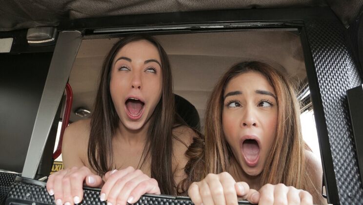 [FakeTaxi] - Brunette Lesbians Fuck and Suck