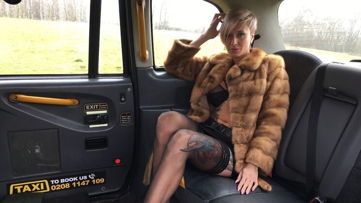 [FakeTaxi] - Shaved Blonde with Tattoos Enjoys Cowgirl Ride - John - Tanya Virago