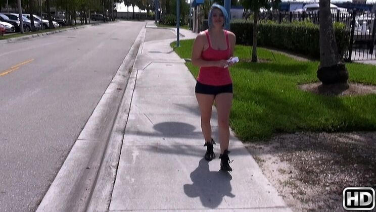 [StreetBlowJobs] - Hotel Room Sex with Shaved Latina Teen - Ava Steel - Bruno Dickens