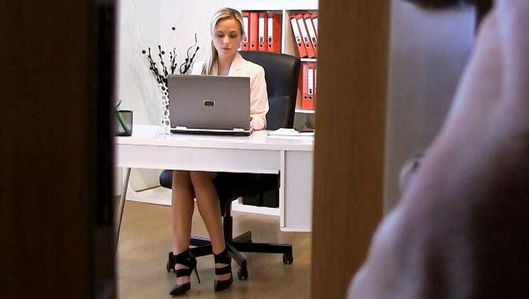 Blonde Girl Office Fuck