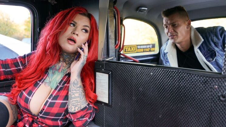 [FemaleFakeTaxi] - Short Haired Bombshell Gets Facial - Sabien DeMonia - Damian Dickey