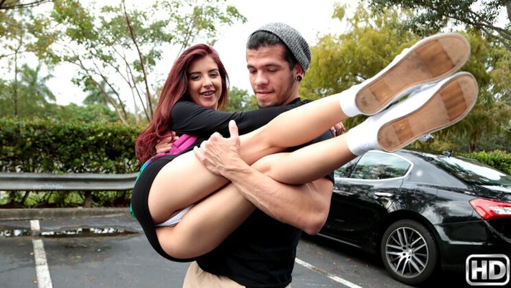 [8thStreetLatinas] - Tattooed Skinny Teen's Outdoor Sex - Sally Squirt - Bambino