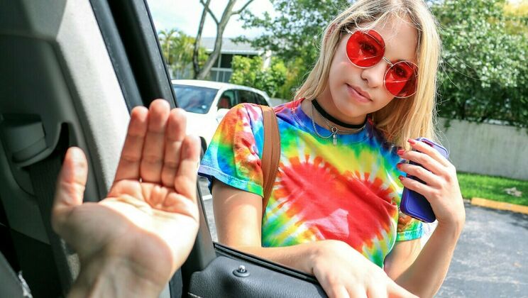[StrandedTeens] - Natural Tits Cheating GF with Driver - Tony Rubino - Khloe Kapri