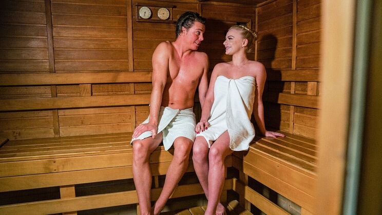 [DaneJones] - Sexy Blonde's Sauna Seduction Turns Wild - Ricky Rascal - Elizabeth Romanova