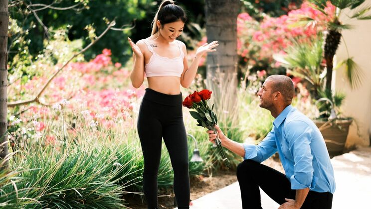 [EroticaX] - You're Late Again: Brunette Lulu Takes Deepthroat in Bathroom - Ryan Mclane - Lulu Chu