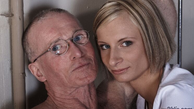 [Oldje] - Young Blonde Swallows Old Doctor's Cum