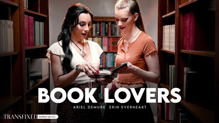 [Transfixed] - Hairy Redhead and Brunette Bookworms Fuck - Erin Everheart - Ariel Demure