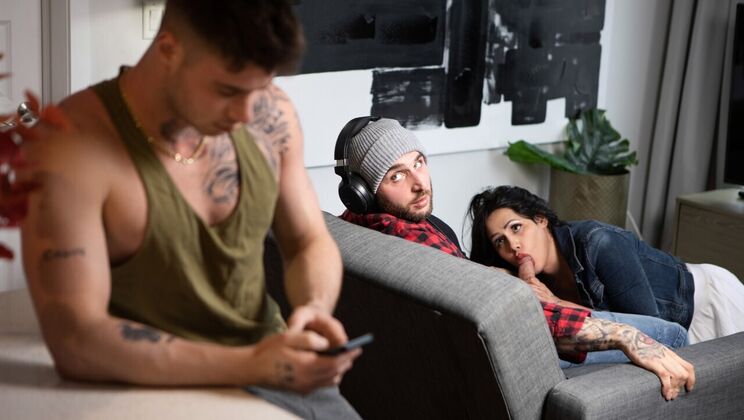 [TransAngels] - Interracial Cheating with Blonde and Brunette - Tony D'Angelo - Bruce Huxley - Isabella Gomez