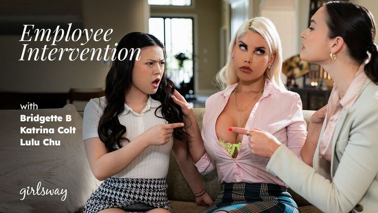 [Girlsway] - Office Lesbian Action: Hairy & Shaved Pussies