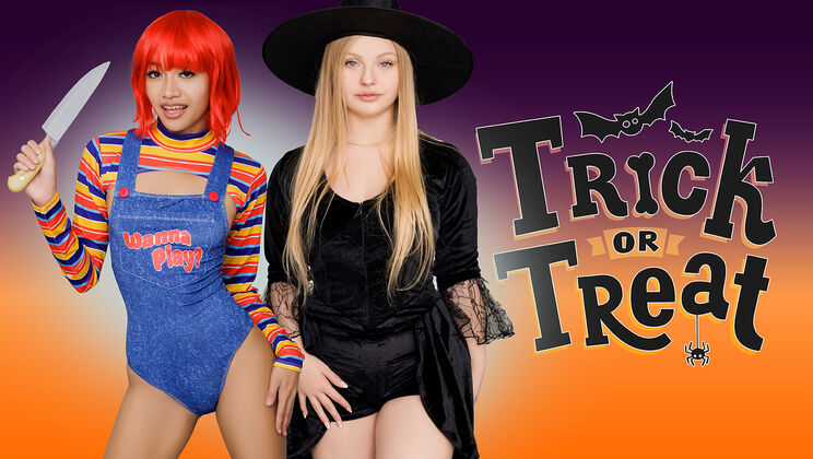[DadCrush] - Halloween Threesome Fun - Jay Rock - Kylie Shay - Jade Kimiko