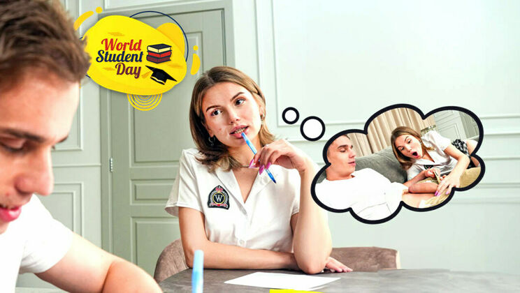 [ClubSweethearts] - Natural Tits Teen Blowjob and Cumshot - Milka Wey - Cristafeer Robien