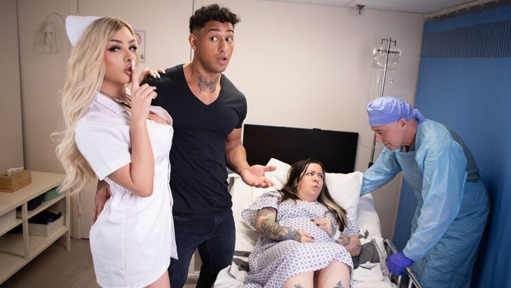 [TransAngels] - Nurse Gets Fucked in Standing Doggystyle Position - Kenzo Alvarez - Angellica Good