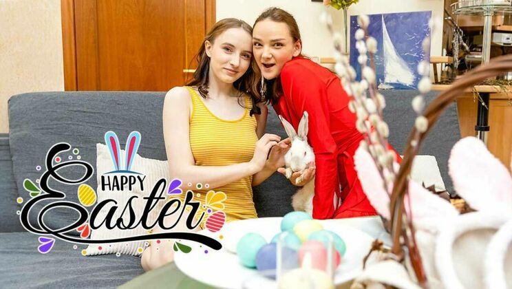[ClubSweethearts] - Easter Sex with Big Titted Lesbian Teens - Olivia Trunk - Erika Mori