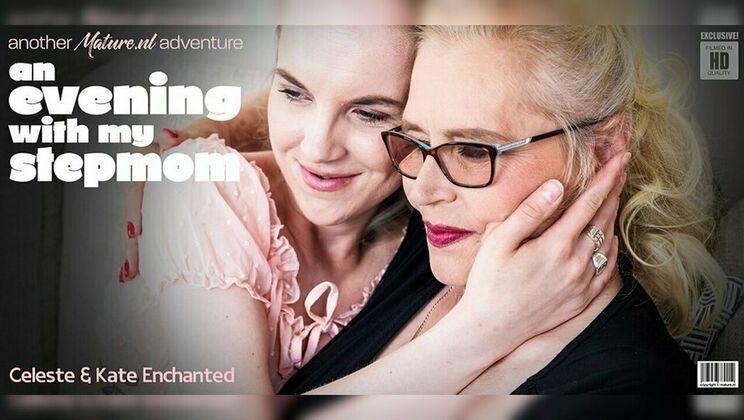 [Mature.nl] - Blonde Cougar Celeste Enjoys Pussy Licking with Teen Kate