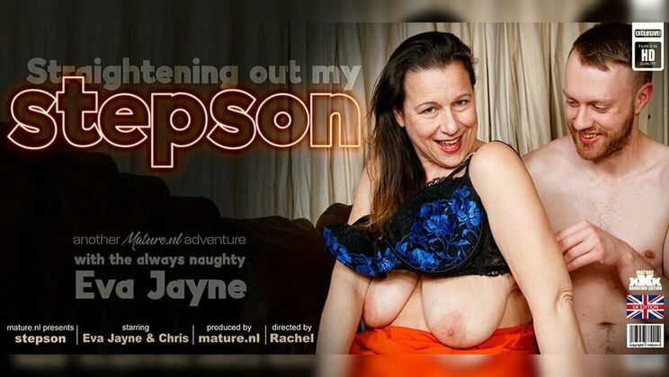 [Mature.nl] - Big-Titted Eva Jayne Seduces Her Stepson in Lingerie