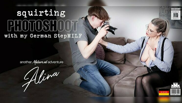 [Mature.nl] - Stepson Fucks German Stepmom Alina in High Heels and Skirt