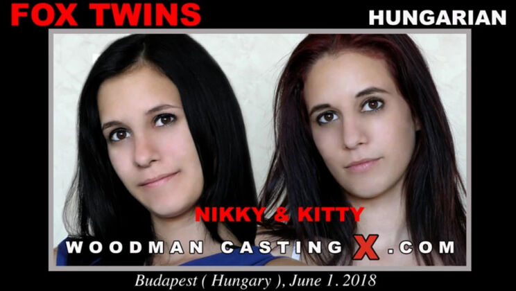 [WoodmanCasting] - Foxy Brunette Twins Reveal Their Strip