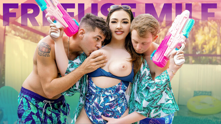 [FreeUseMilf] - Brunette MILF Gets Facial and More