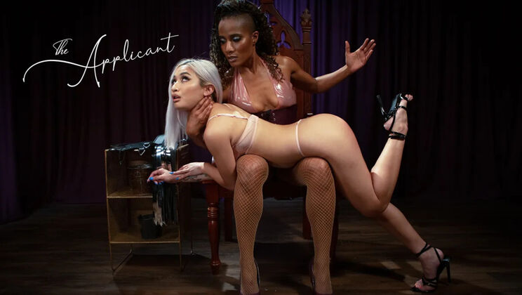 [WhippedAss(Kink)] - Jet Setting Jasmine Spanks Avery Black's Bare Ass