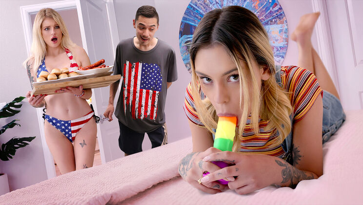 [AskYourMother] - Skinny Sluts Sucking Dick in Wild Threesome - Juan Loco - Hyley Winters - Dylan Moore