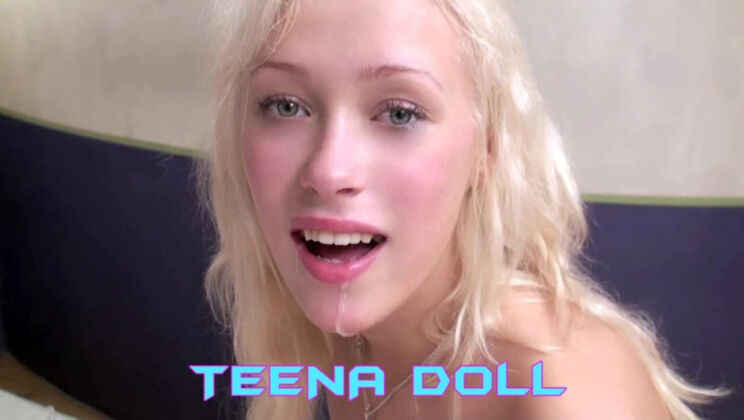 Skinny Blonde Teena Doll's Piercing Performance