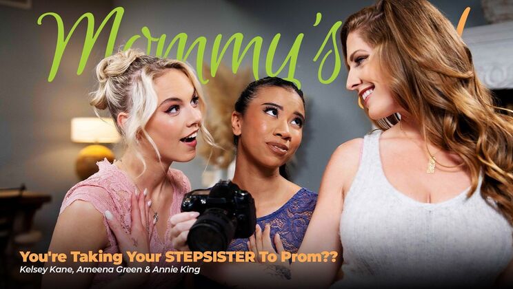 [Girlsway] - Asian Teen Stepsister Explores Lesbian Sex with Stepmom - Ameena Green - Kelsey Kane - Annie King