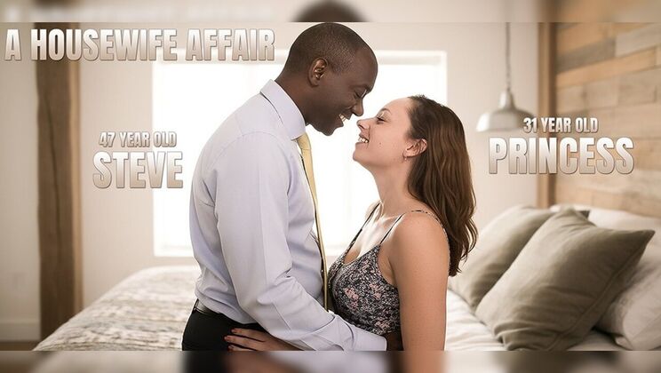 [Mature.nl] - Natural boobs MILF Princess moans while getting side fucked by black stud