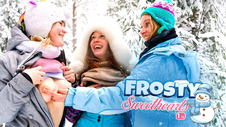 [ClubSweethearts] - Threesome of Blonde Teens: Flashing, Kissing, Pussy Eating - Alice Klay - Kate Rose - Iris Murai