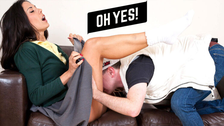 [MyMilfz] - British Stepmother with Long Hair Caught Fingering & Squirt - Alexa Tomas - Joel Tomas