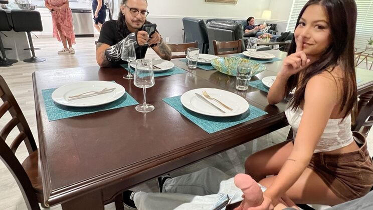 [Let'sPostIt] - Kate Legend Gives a Sneaky Blowjob to Parker