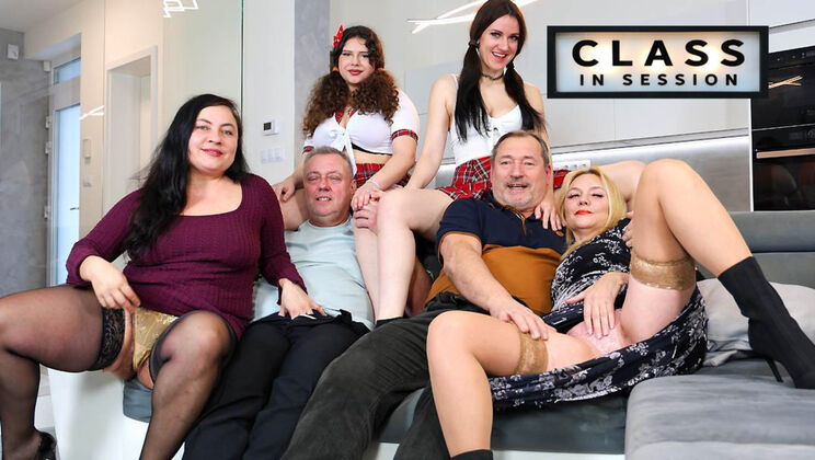 [GrandparentsX] - Students Pleasure Teachers - Part 1 Orgy with Shaved and Hairy - Lucas Knight - Mya Evans - Martin Bobes - Christina Santes - Melani Mendes - Rosie Smile
