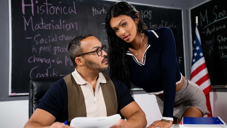 [TransSensual] - Interracial Anal Sex with Cumshot on Enhanced Tits and Face