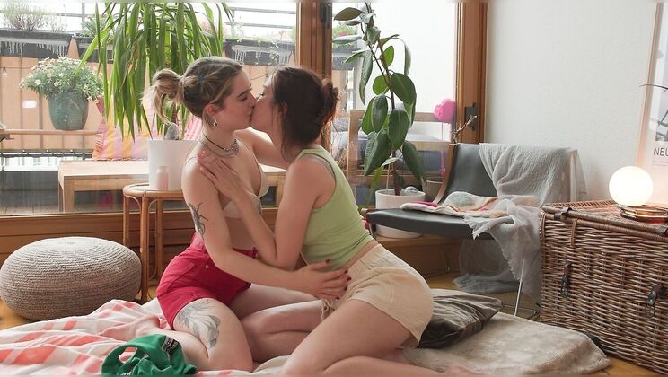 Trimmed Beauties Alice T And Mary H In Lesbian Massage